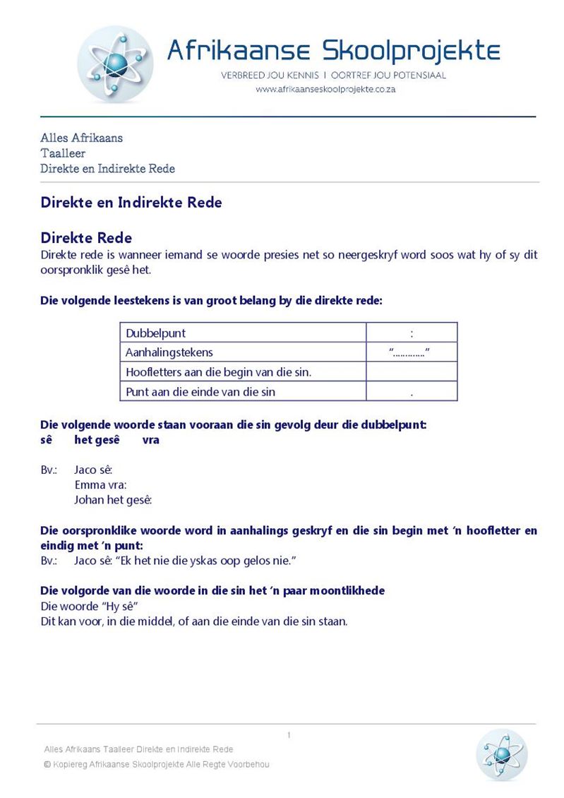 Alles Afrikaans Huistaal