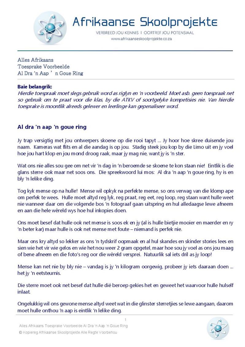 Alles Afrikaans Huistaal