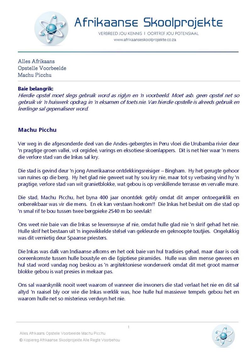 Alles Afrikaans Huistaal